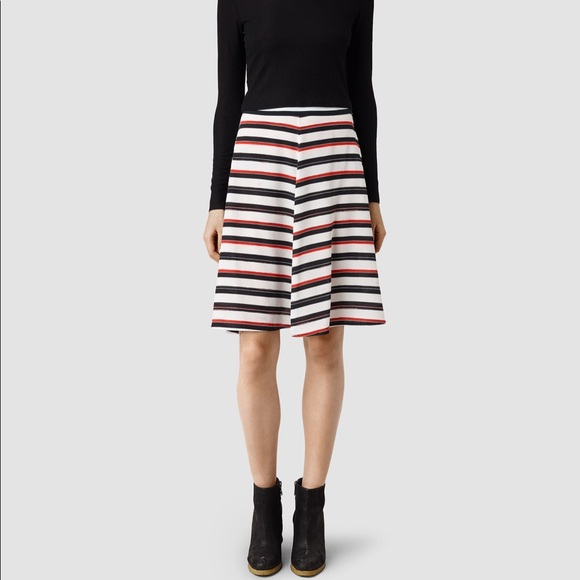 All Saints Dresses & Skirts - AllSaints silk striped skirt